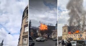 Масований ракетний удар Росії по Україні: Львіів та Івано-Франківськ під атакою Rosja atakowała przy polskiej granicy. Poderwano myśliwce, ucierpiały “miejsca ważne dla RP”