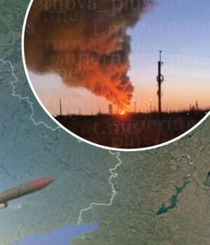 000MK0PU9EBBOIJ7-C461.jpg Atak Flamingo setki kilometrów od granicy. Jedna z największych fabryk Rosji w ogniu