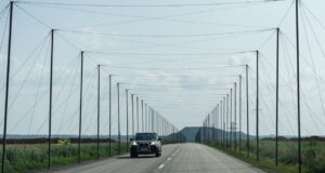 Держспецтрансслужба прискорює будівництво антидронового захисту доріг у прифронтових регіонах В Україні захистили понад 1 170 км логістичних маршрутів від FPV-дронів