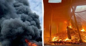 РФ вдарила по Дніпропетровщині: палають склади торговельної мережі, 8 постраждалих РФ-вдарила-по-Дніпропетровщині:-палають-склади-торговельної-мережі,-8-постраждалих