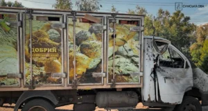Російський дрон атакував автомобіль з хлібом у Сумщині Окупанти-прицільно-вдарили-дроном-по-машині-з-хлібом-на-Сумщині