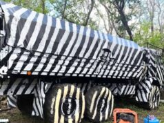 Російська військова техніка використовує нові методи маскування для уникнення атак дронів України Камуфляж-«зебри»:-як-Росія-намагається-заплутати-українські-дрони