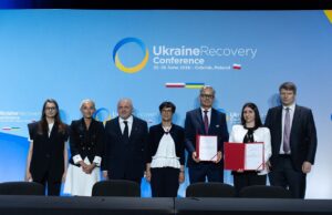 SkyFall та BGK підписали меморандум про співпрацю на Ukraine Recovery Conference 2026 Українські оборонні технології можуть отримати фінансування ЄС: SkyFall уклала меморандум із BGK