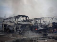 Росіяни атакували Одесу: внаслідок влучань згоріли автобуси, 4 поранених Росіяни-атакували-Одесу:-внаслідок-влучань-згоріли-автобуси,-4-поранених