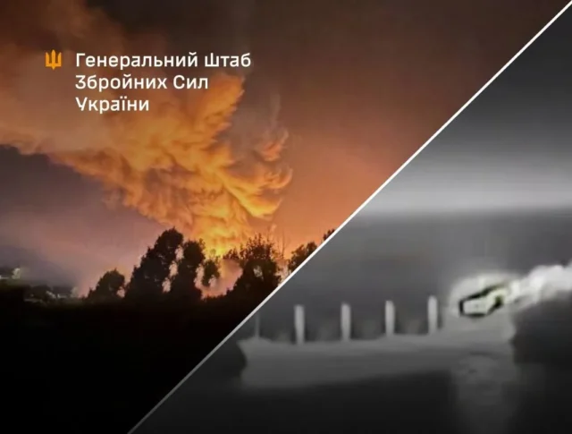 Сили оборони завдали удару по танкеру з російською нафтою та переправі на Донеччині У-Генштабі-заявили-про-ураження-танкера-із-російською-нафтою-та-понтонної-переправи-на-Донеччині
