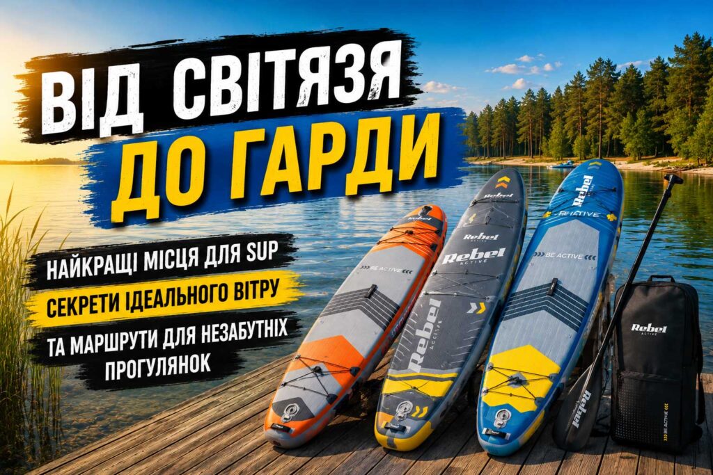 Від Світязя до Гарди: найкращі місця для SUP, секрети ідеального вітру та маршрути для незабутніх прогулянок
