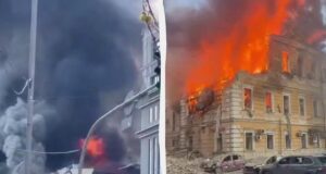 Російський дрон влучив у будівлю Національної академії наук України у Києві: є загибла Російський-дрон-влучив-у-будівлю-Національної-академії-наук-України-у-Києві:-є-загибла