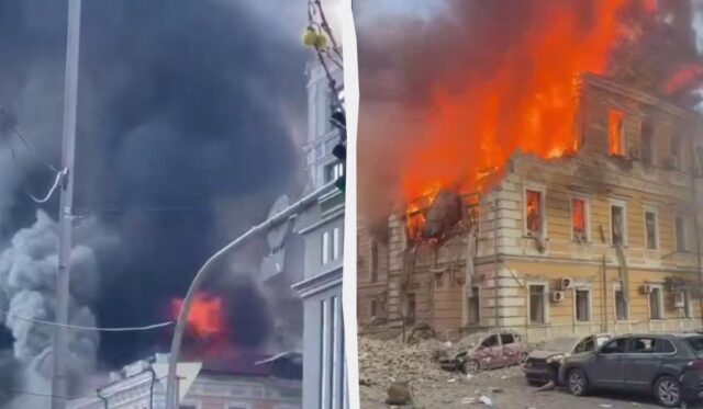 Російський дрон влучив у будівлю Національної академії наук України у Києві: є загибла Російський-дрон-влучив-у-будівлю-Національної-академії-наук-України-у-Києві:-є-загибла